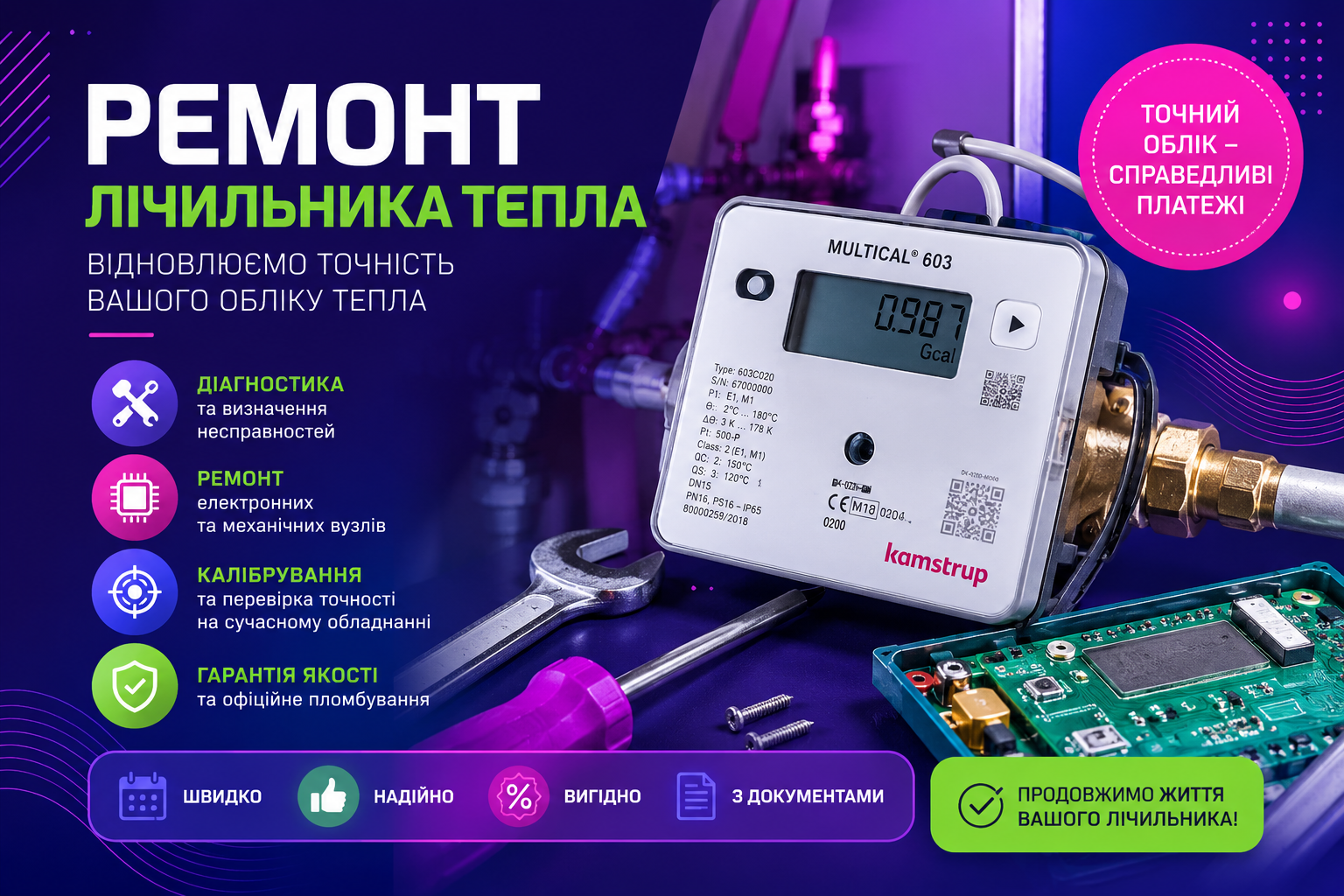 🔧 Ремонт лічильника тепла (теплолічильника): коли потрібен, як проходить і що важливо знати 💡🔥